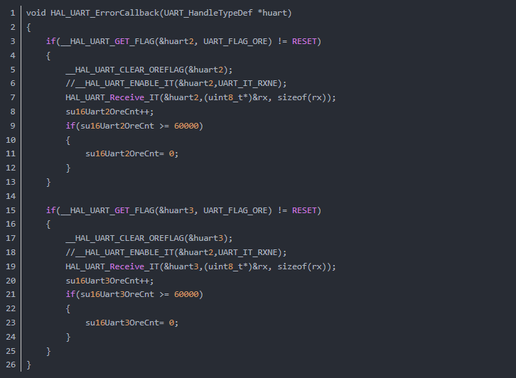 错误回调中清除ORE