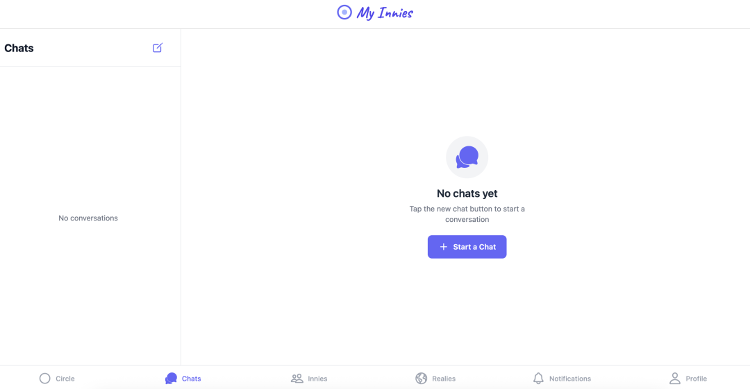 My Circle AI社交应用聊天界面