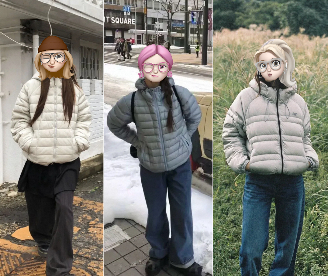 排骨羽绒服穿搭效果图