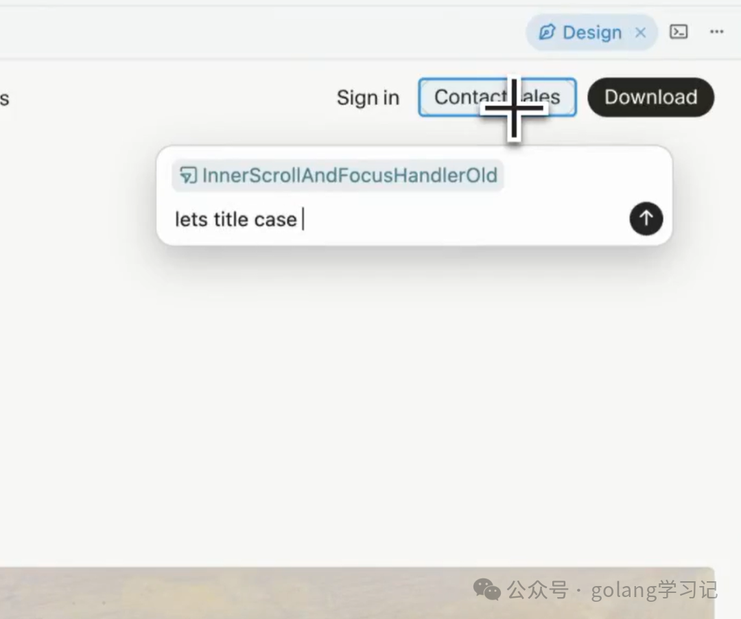 在设计模式中选择页面元素