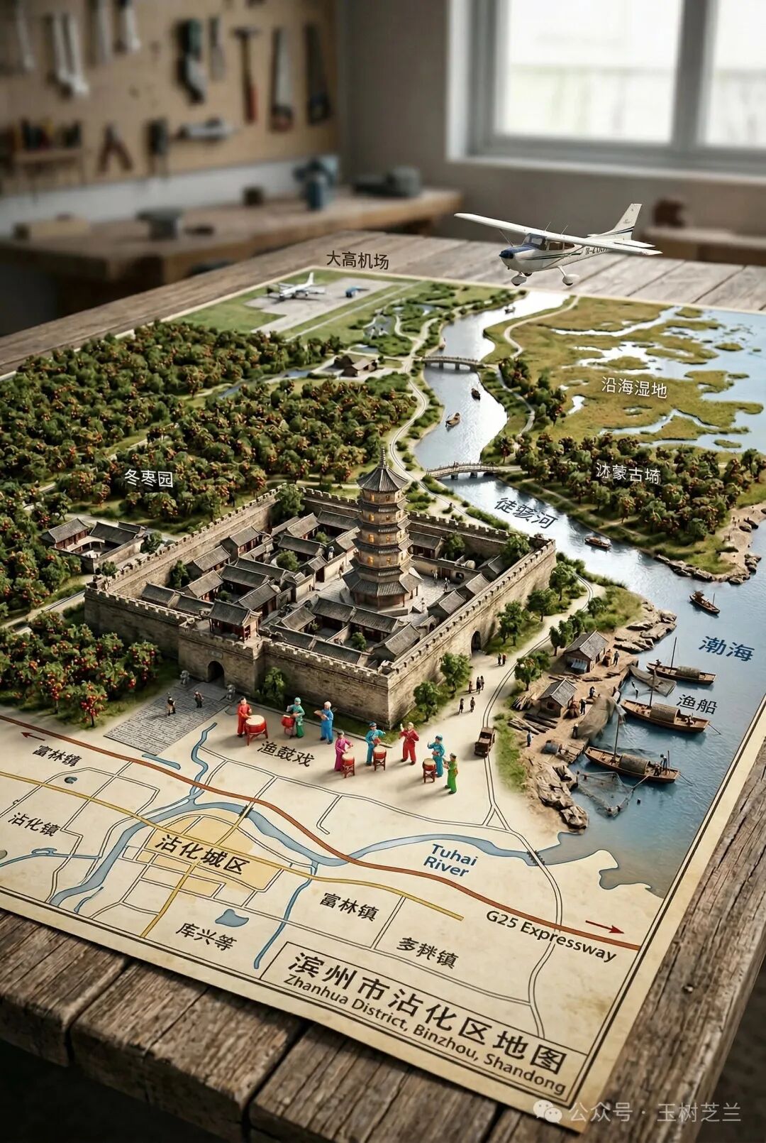 滨州市沾化区微缩地图