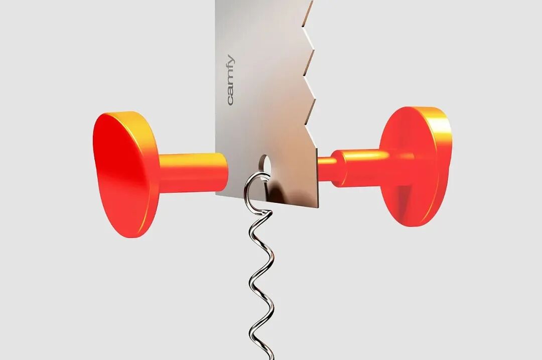 Canny机械装置3D渲染图