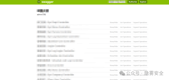 Swagger UI 接口文档页面