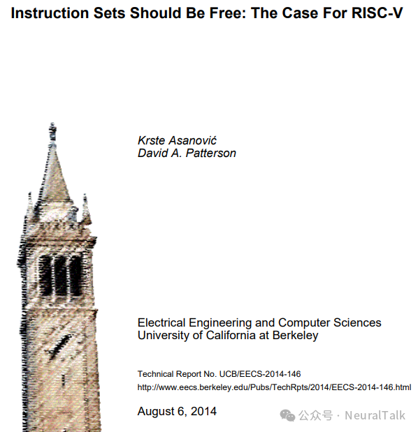 RISC-V 里程碑报告《指令集应该免费》封面
