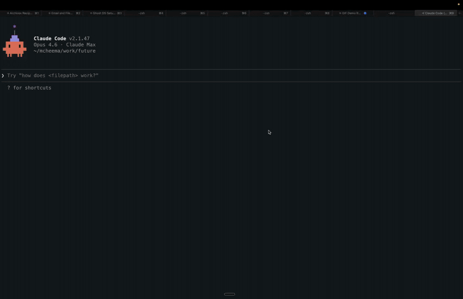 Claude Code使用Ghost-OS执行Slack发消息和Finder创建文件夹的自动化流程