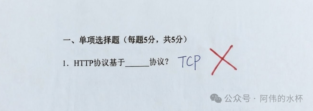 HTTP 协议基础选择题试卷示意图