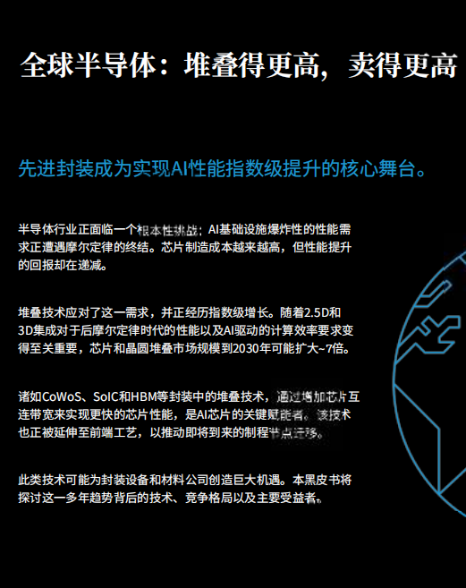 半导体堆叠技术与AI性能提升分析图
