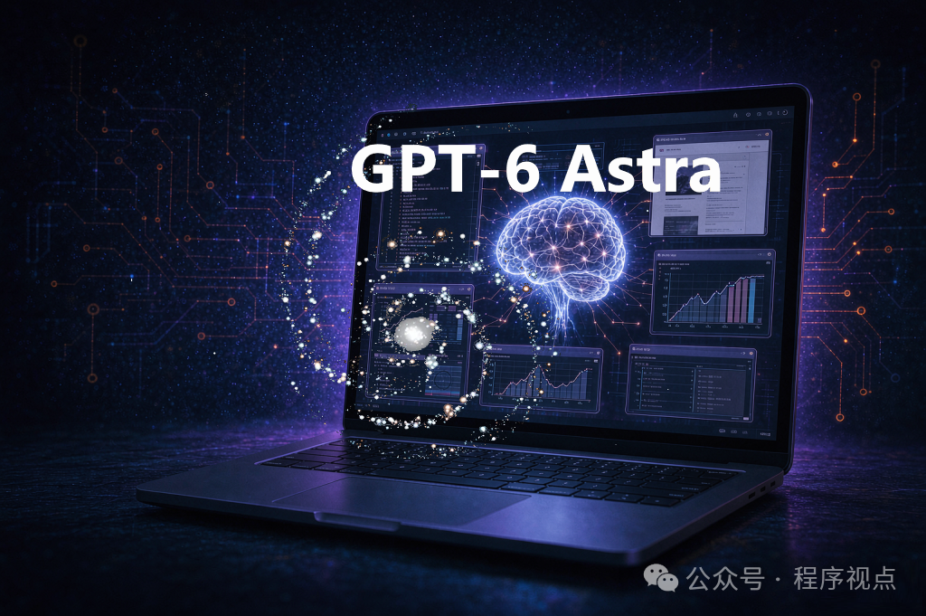 GPT-6 Astra 神经网络与数据可视化概念图