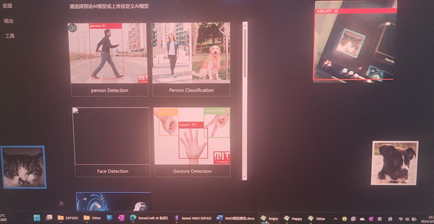 SenseCraft AI工具选择愤怒度检测模型