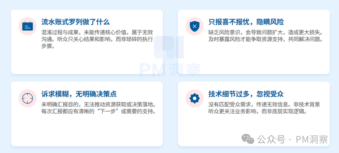 项目管理汇报四大常见误区