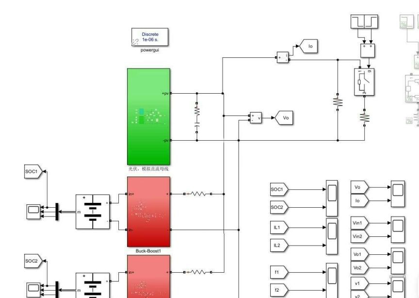 直流微电网SOC均衡功率分配仿真模型