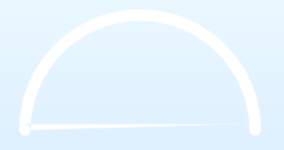 绘制了端点小圆但顺序有误的半圆环