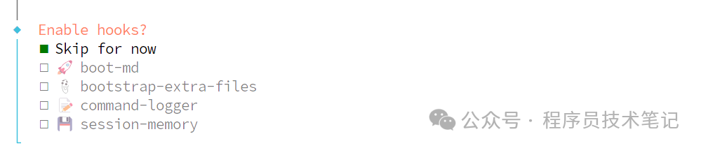 启用钩子功能选项