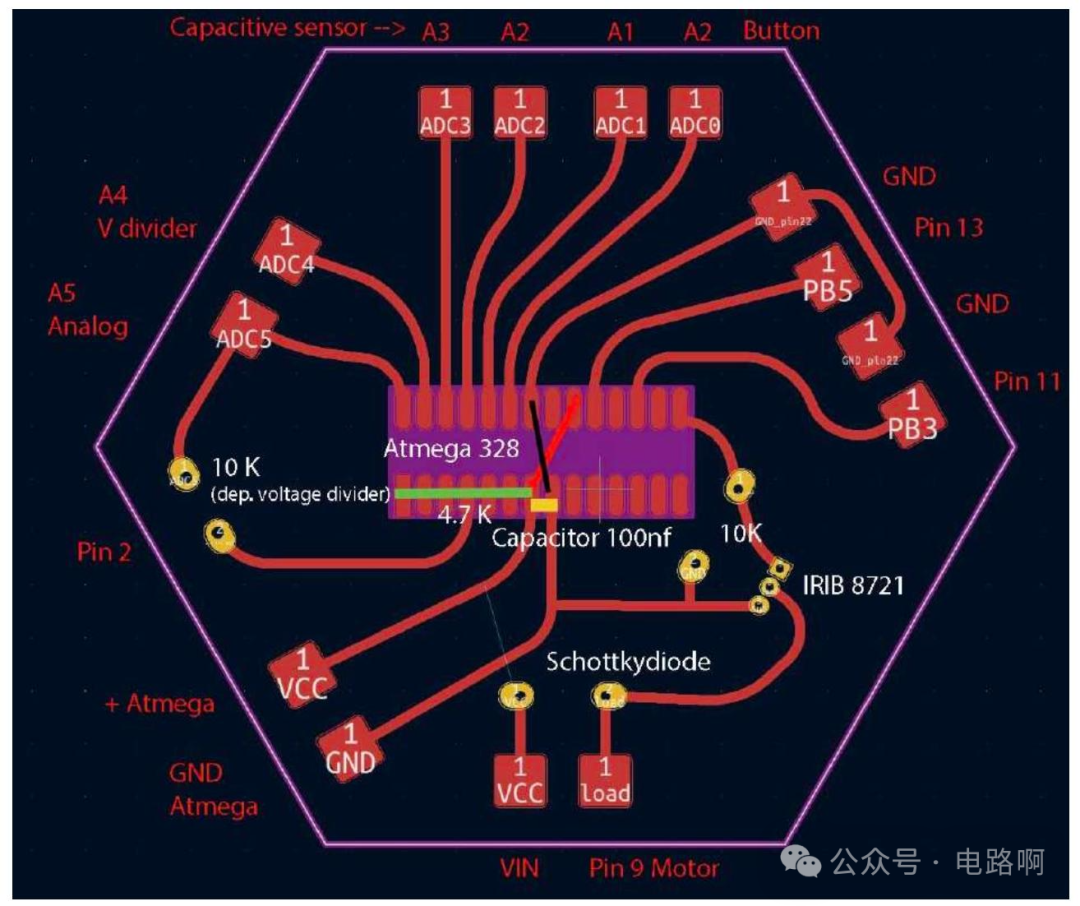 黏土PCB电路设计连线图