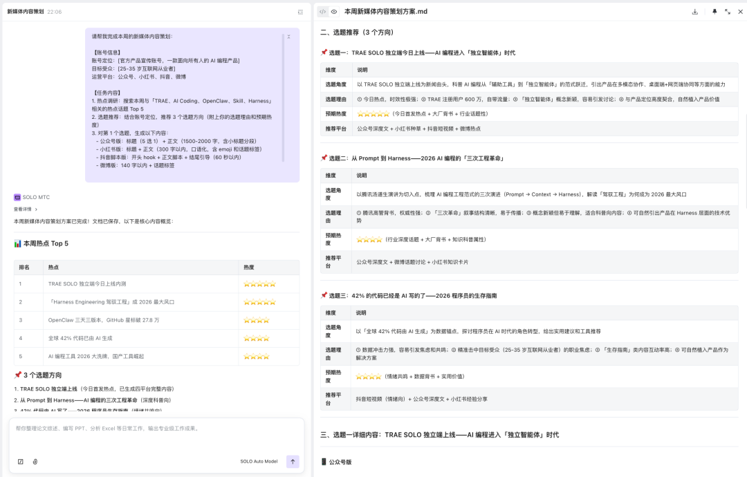 策划方案中的选题推荐与详细内容