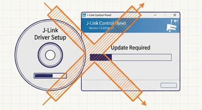 J-Link驱动更新提示界面示意图