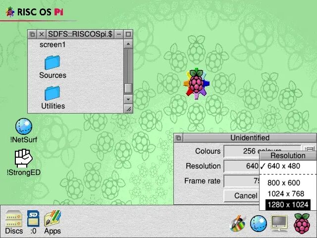 RISC OS桌面分辨率设置