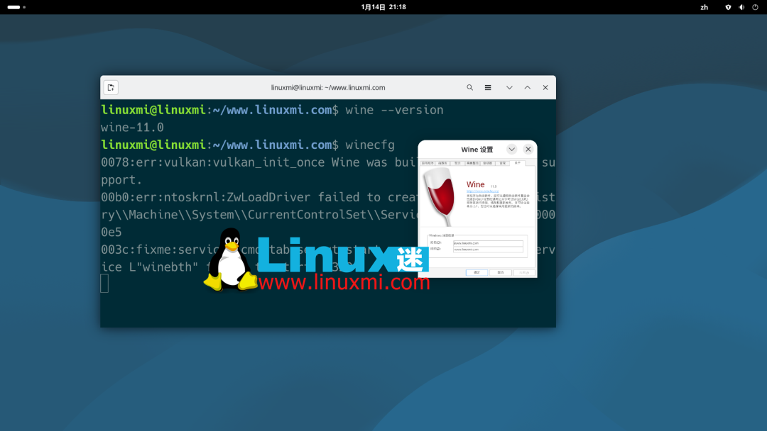 Wine 11.0 在Debian 13中运行截图