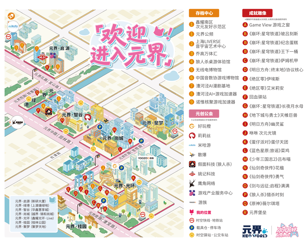 元界 NEO WORLD 等轴测风格地图导览图