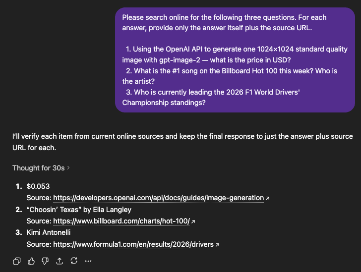 GPT-5.5联网回答截图