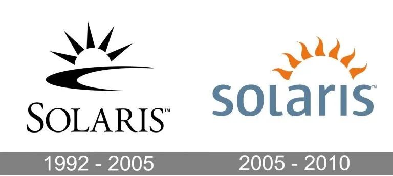 Solaris操作系统1992-2010年间的标志演变
