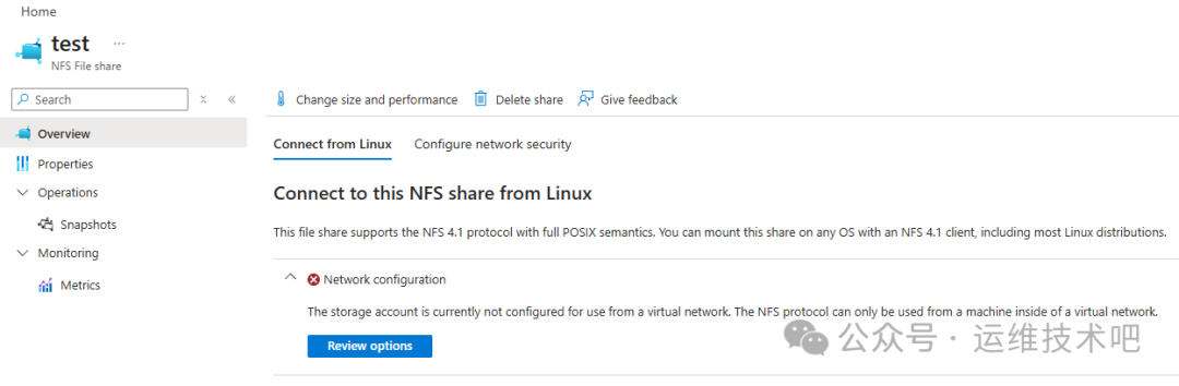NFS文件共享连接说明与网络提示