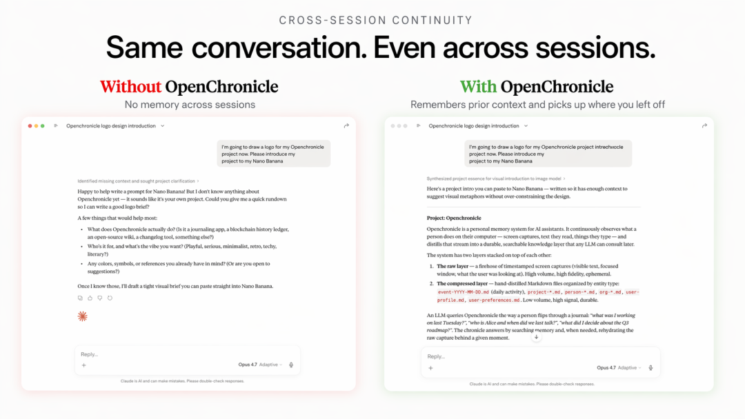 跨会话连续性对比