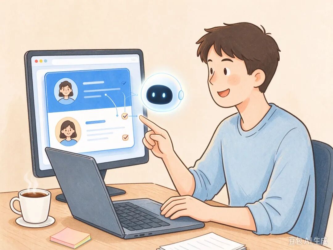 AI 辅助求职简历匹配场景图