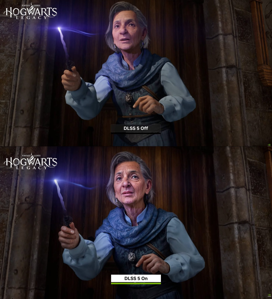 《霍格沃茨之遗》DLSS 5画面对比
