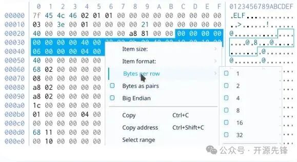 Cutter十六进制编辑器界面