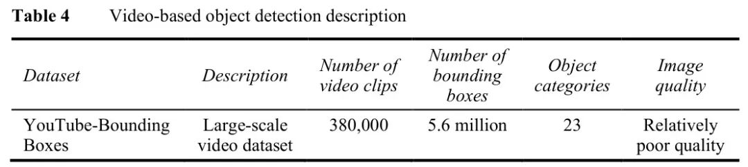 视频目标检测数据集描述