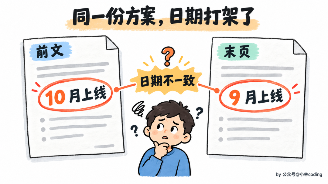 长文档日期矛盾检查示例
