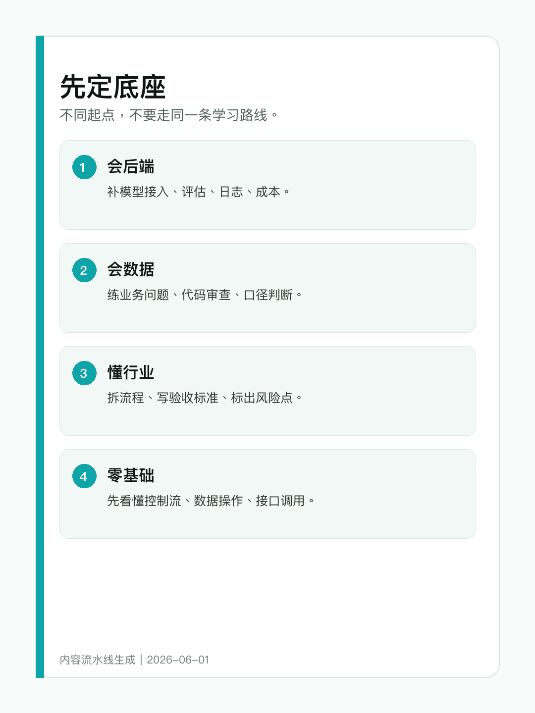 AI转行不同起点的学习路径图
