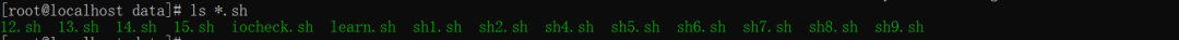 列出所有 .sh 后缀的脚本文件