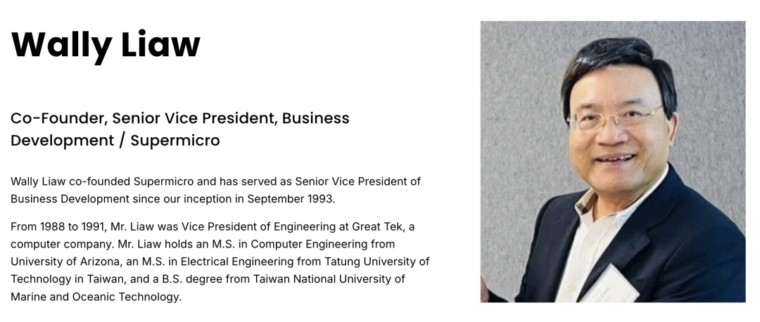 超微联合创始人Wally Liaw