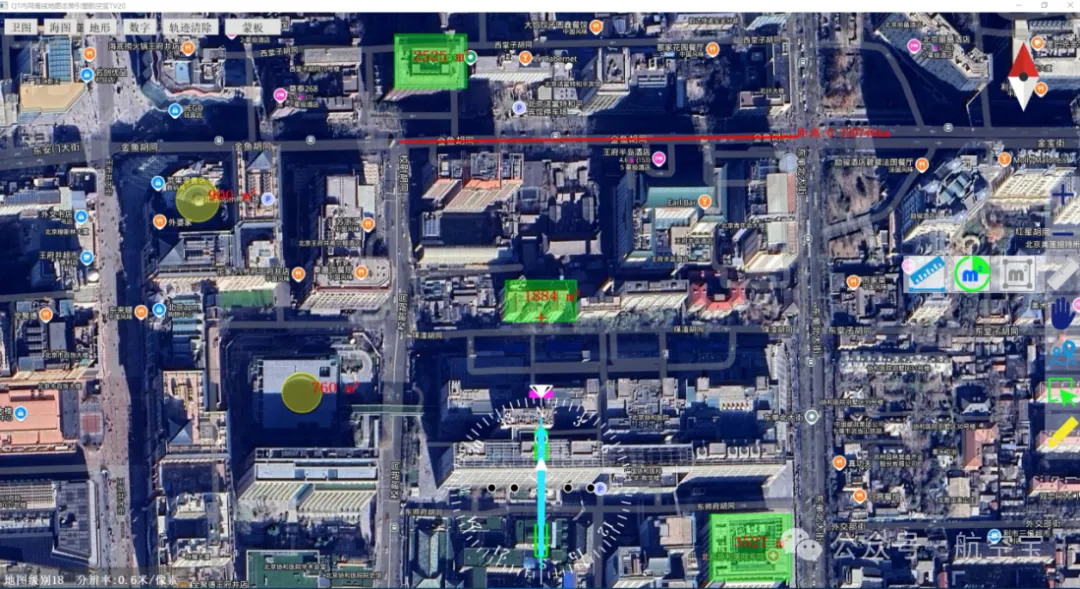 引擎的交互式距离与面积测量功能演示