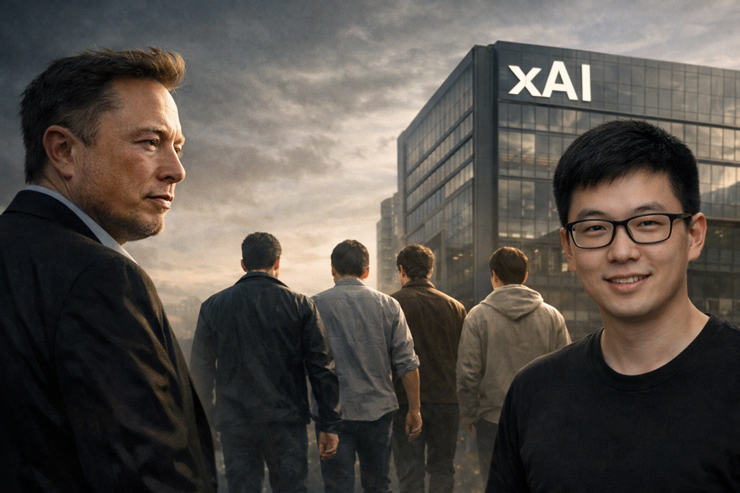 xAI总部大楼与核心团队