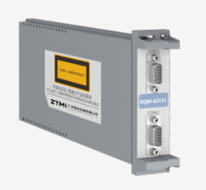 一个灰色的工业电子模块，侧面有多个接口和标签，型号为DQ64-6233