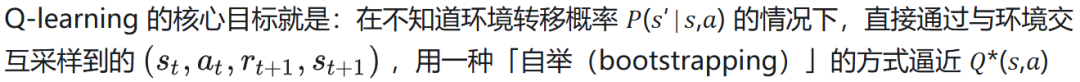 Q-learning核心目标描述:逼近最优Q函数