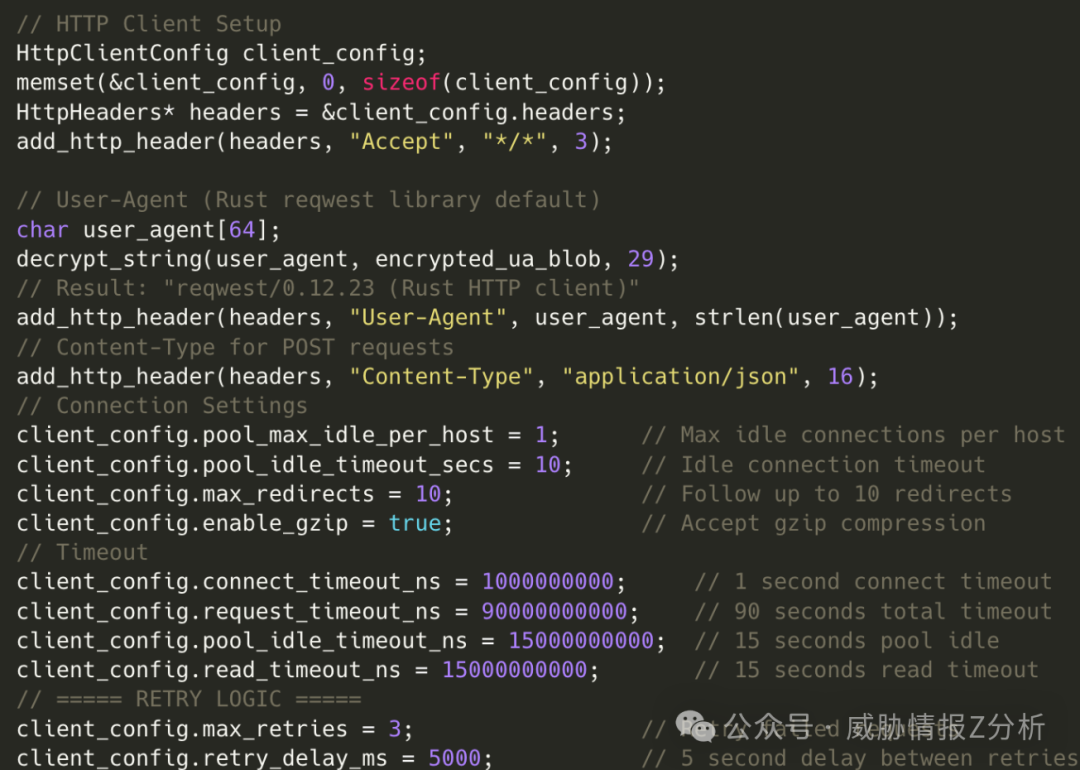 HTTP客户端配置代码