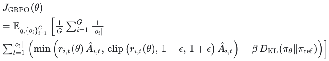 GRPO目标函数J_GRPO(θ)