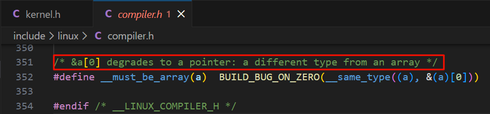 Linux内核中__must_be_array宏定义的代码截图