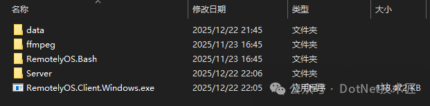 文件资源管理器窗口,展示编译发布后的目录结构
