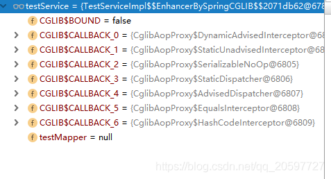CGLIB动态代理对象内部回调接口列表
