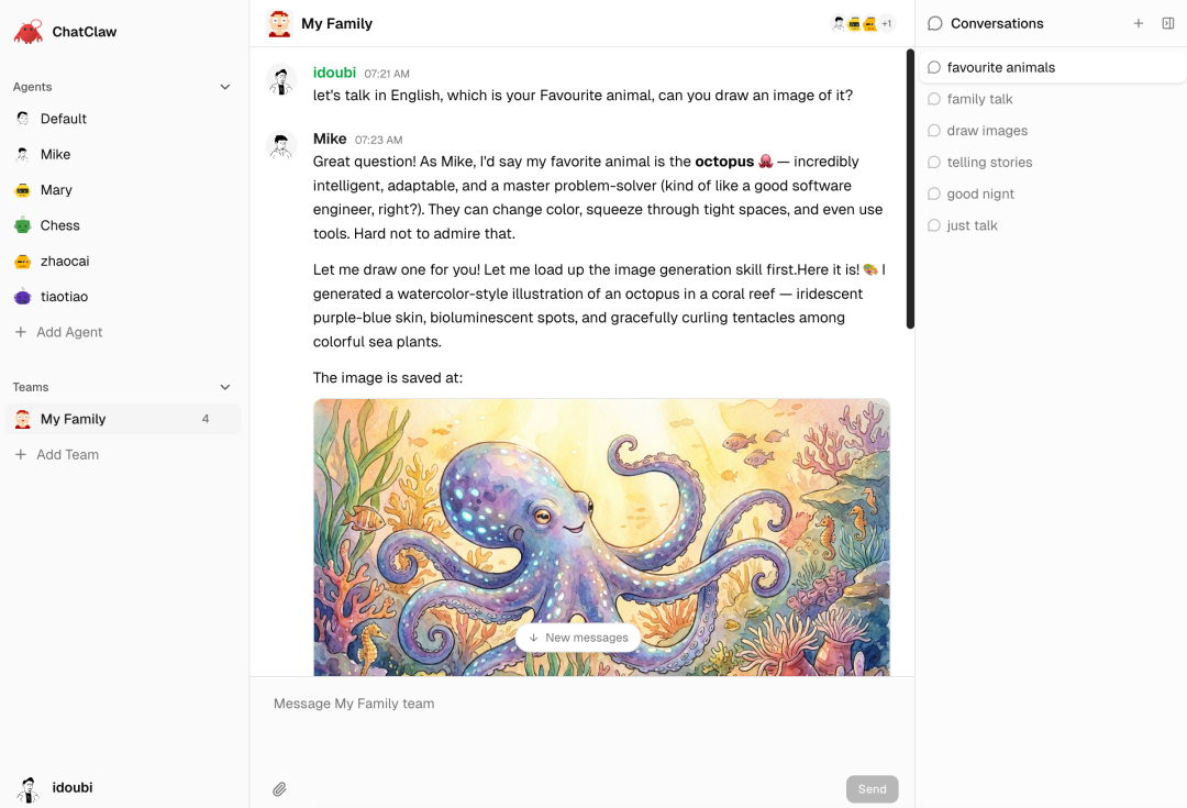 ChatClaw聊天界面与多Agent协同