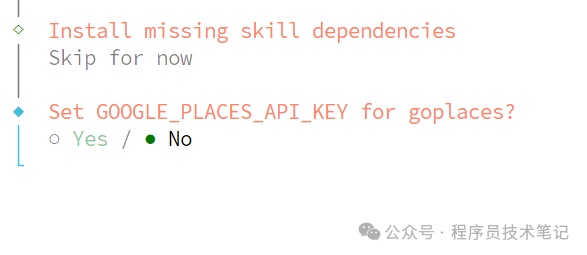 为特定技能配置API密钥