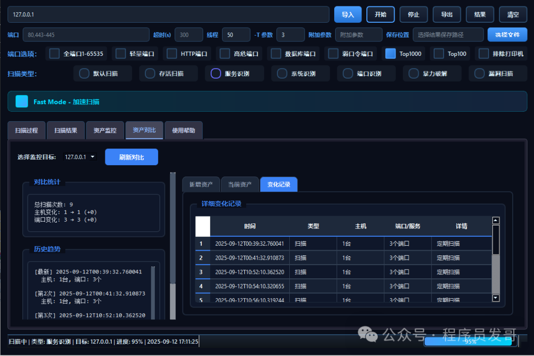 FastNmap界面设计截图