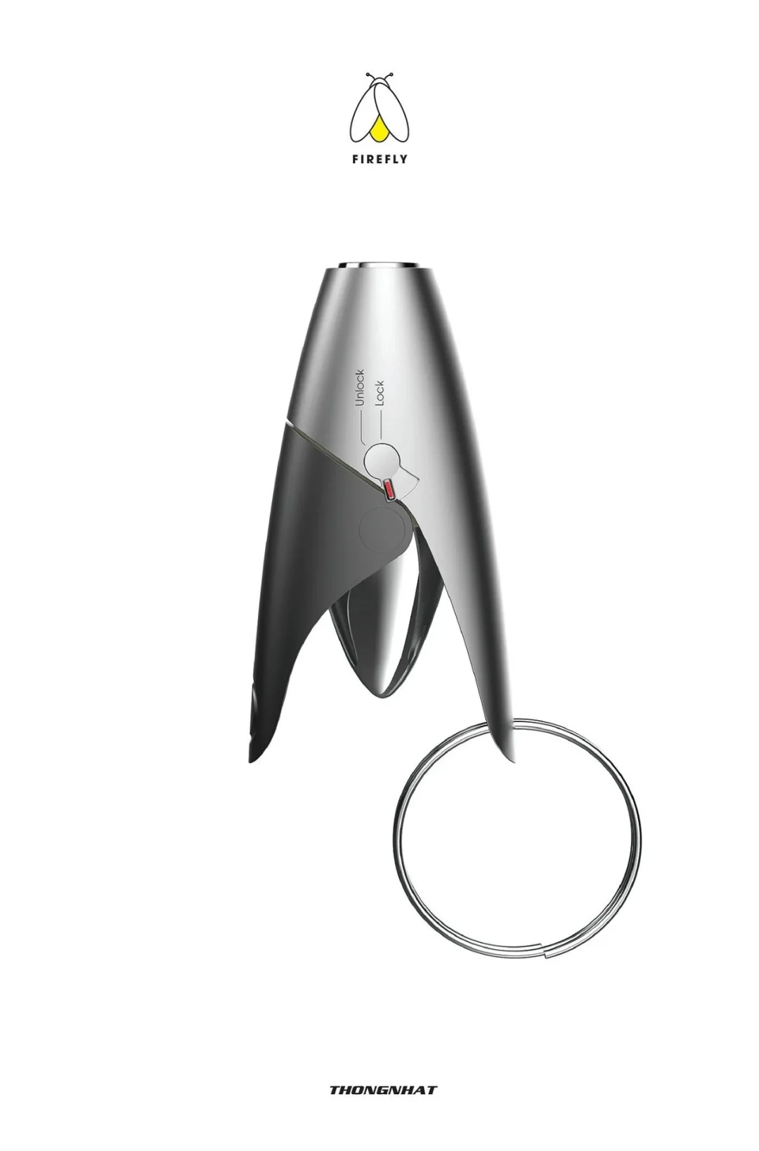 FIREFLY 银色金属钥匙扣设计