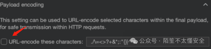 取消 Payload 编码选项