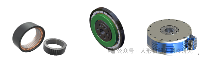 太平微特电机三组不同结构的电机或制动器部件图